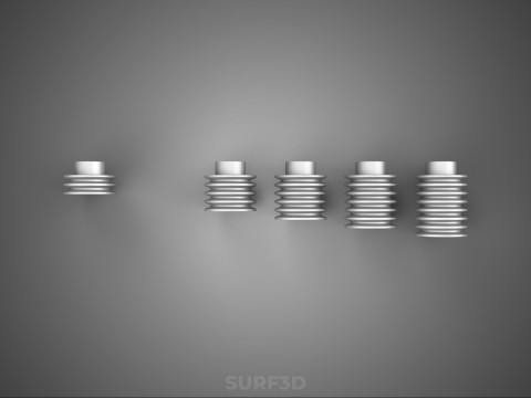 VARIOUS GROOVE PULLEY SHEAVE MULTI TRACK WHEEL DRIVE V BELT GEAR 3D Model