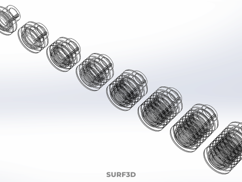 VARIOUS GROOVE PULLEY SHEAVE MULTI TRACK WHEEL DRIVE V BELT GEAR 3D Model