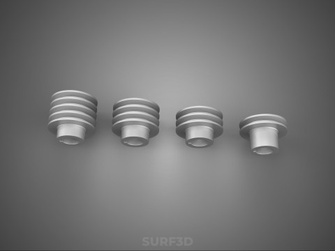 कलेक्शन स्टैंडर्ड पुली शेव ट्रैक व्हील ड्राइव मल्टी ग्रूव 3D मॉडल