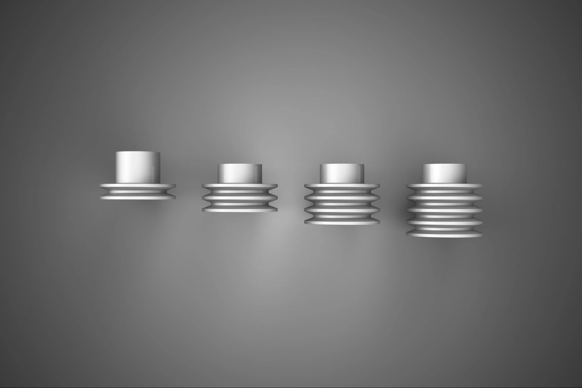 VARIOUS GROOVE PULLEY SHEAVE MULTI TRACK WHEEL DRIVE GEAR V BELT 3D Model .c4d .max .obj .3ds .fbx .stl .blend 