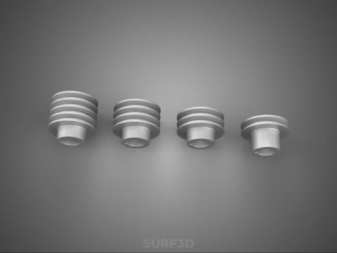 VARIOUS GROOVE PULLEY SHEAVE MULTI TRACK WHEEL DRIVE GEAR V BELT 3D Model