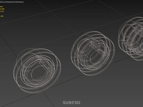 VARIOUS GROOVE PULLEY SHEAVE MULTI TRACK WHEEL DRIVE GEAR V BELT 3D Model