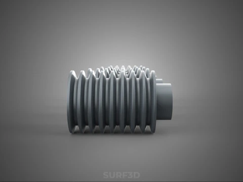 STANDARD PULLEY SHEAVE TRACK WHEELS DRIVE BELT GEAR MULTI GROOVE 3D Model