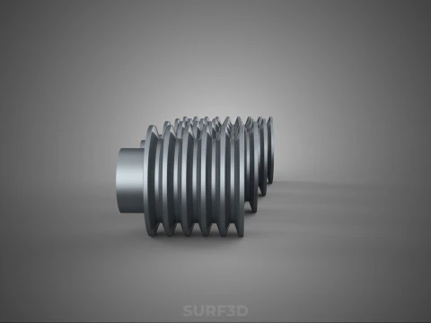 STANDARD PULLEY SHEAVE TRACK WHEELS DRIVE BELT GEAR MULTI GROOVE 3D Model