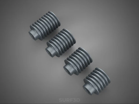 COLLECTION STANDARD ROLLER BELT PULLEY SHEAVE WHEEL GROOVE DRIVE 3D Model