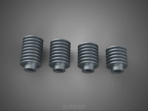 COLLECTION STANDARD ROLLER BELT PULLEY SHEAVE WHEEL GROOVE DRIVE 3D Model