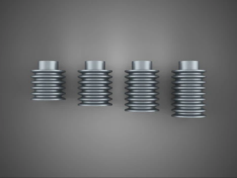 VARIOUS SET 5 6 7 8 GROOVE PULLEY SHEAVE MULTI TRACK WHEEL GEAR 3D Model