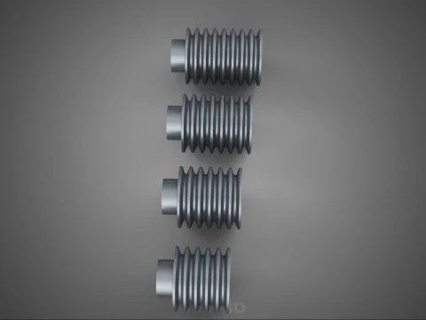 VARIOUS SET 5 6 7 8 GROOVE PULLEY SHEAVE MULTI TRACK WHEEL GEAR 3D Model