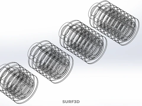 VARIOUS SET 5 6 7 8 GROOVE PULLEY SHEAVE MULTI TRACK WHEEL GEAR 3D Model