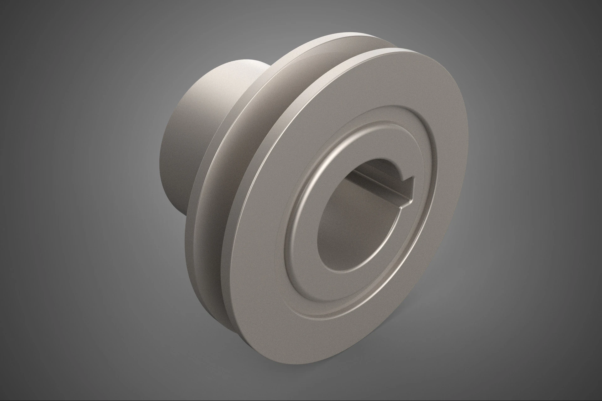 STANDARD 1 ONE SINGLE GROOVE TRACK PULLEY SHEAVE WHEEL BELT GEAR 3D Model .c4d .max .obj .3ds .fbx .stl .blend 