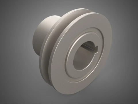 СТАНДАРТНЫЙ 1 ОДНА ОДНА КАНАВКА ГУСЕНИЧНЫЙ ШКИВ ШКИВ КОЛЕСО РЕМЕНЬ ПЕРЕДАЧА 3D Модель