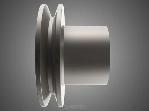 STANDARD 1 ONE SINGLE GROOVE TRACK PULLEY SHEAVE WHEEL BELT GEAR 3D Model