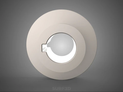 STANDARD 1 ONE SINGLE GROOVE TRACK PULLEY SHEAVE WHEEL BELT GEAR 3D Model