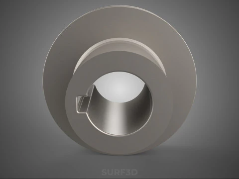 STANDARD 1 ONE SINGLE GROOVE TRACK PULLEY SHEAVE WHEEL BELT GEAR 3D Model