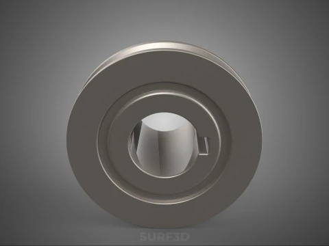 STANDARD 1 ONE SINGLE GROOVE TRACK PULLEY SHEAVE WHEEL BELT GEAR 3D Model