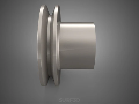 STANDARD 1 ONE SINGLE GROOVE TRACK PULLEY SHEAVE WHEEL BELT GEAR 3D Model