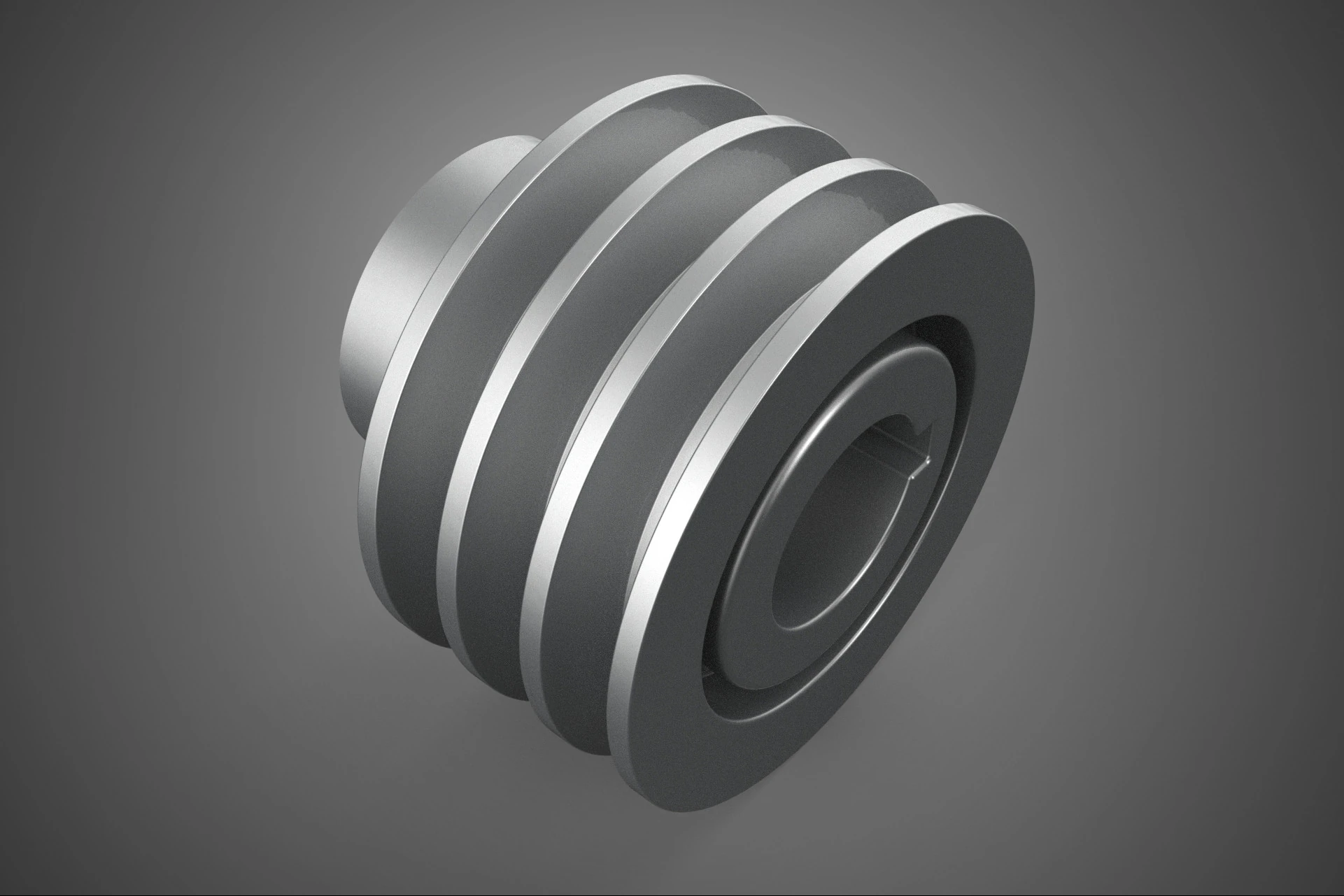 PADR&Atilde;O 3 TR&Ecirc;S TR&Ecirc;S RANHURAS TRILHA POLIA ROLHA RODA ENGRENAGEM FE Modelo 3D .c4d .max .obj .3ds .fbx .stl .blend 