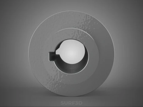 PADR&Atilde;O 3 TR&Ecirc;S TR&Ecirc;S RANHURAS TRILHA POLIA ROLHA RODA ENGRENAGEM FE Modelo 3D