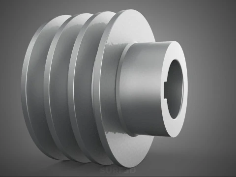 PADR&Atilde;O 3 TR&Ecirc;S TR&Ecirc;S RANHURAS TRILHA POLIA ROLHA RODA ENGRENAGEM FE Modelo 3D