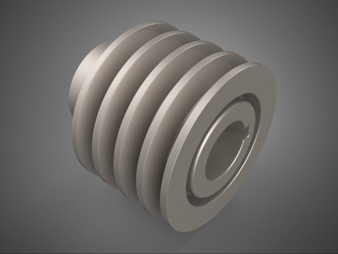 STANDARD 4 VIER VIERFACH NUTEN-SCHIENENRIEMENSCHEIBEN-SCHEIBENRADRIEMEN 3D Modell