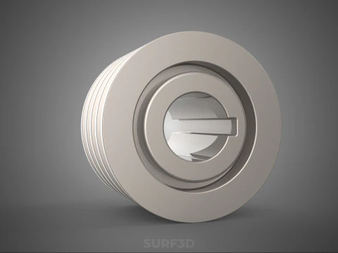 STANDARD 4 FOUR QUADRUPLE GROOVE TRACK PULLEY SHEAVE WHEEL BELT 3D Model