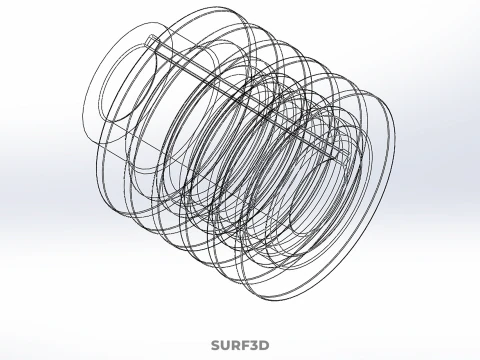 STANDARD 5 FIVE QUINTUPLE GROOVE TRACK PULLEY SHEAVE WHEEL BELT 3D Model