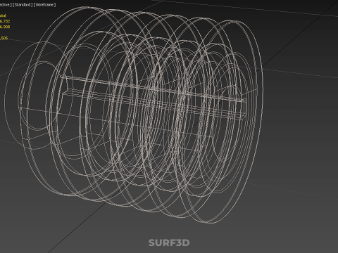 СТАНДАРТНЫЙ 5 ШКИВ С ПЯТЬЮ ПЯТЬЮ КАНАВКАМИ, ШКИВ, КОЛЕСНЫЙ РЕМЕНЬ 3D Модель