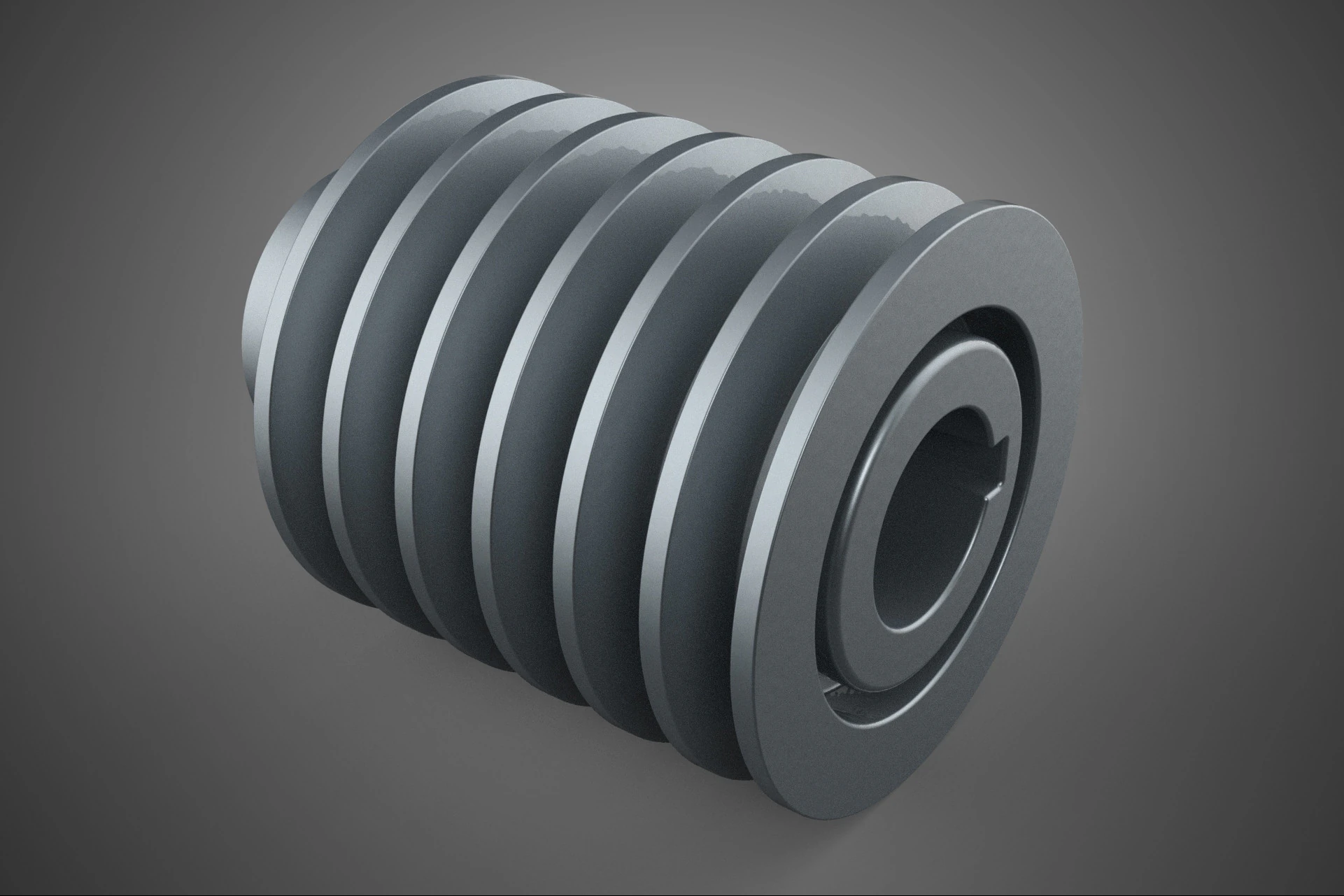 PADR&Atilde;O 6 SEIS SEXTUPLE GROOVE TRILHA POLIA RODA CORREIA V Modelo 3D .c4d .max .obj .3ds .fbx .stl .blend 