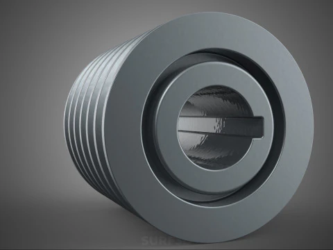 PADR&Atilde;O 6 SEIS SEXTUPLE GROOVE TRILHA POLIA RODA CORREIA V Modelo 3D