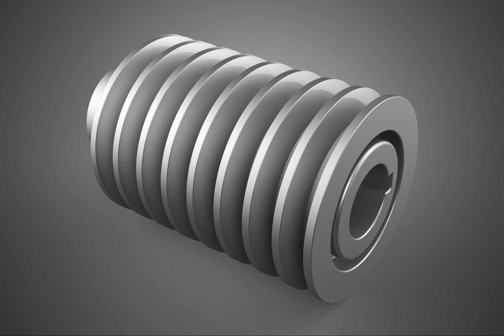 STANDARD 8 EIGHT OCTUPLE GROOVE TRACK PULLEY SHEAVE WHEEL V BELT 3D Model .c4d .max .obj .3ds .fbx .stl .blend 