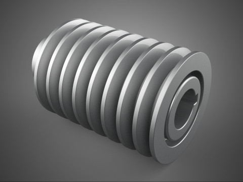 PADR&Atilde;O 8 OITO OCTUPLE GROOVE TRILHA POLIA RODA CORREIA V Modelo 3D