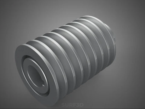 STANDARD 8 EIGHT OCTUPLE GROOVE TRACK PULLEY SHEAVE WHEEL V BELT 3D Model