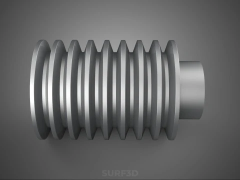 STANDARD 8 EIGHT OCTUPLE GROOVE TRACK PULLEY SHEAVE WHEEL V BELT 3D Model