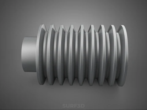 STANDARD 8 EIGHT OCTUPLE GROOVE TRACK PULLEY SHEAVE WHEEL V BELT 3D Model