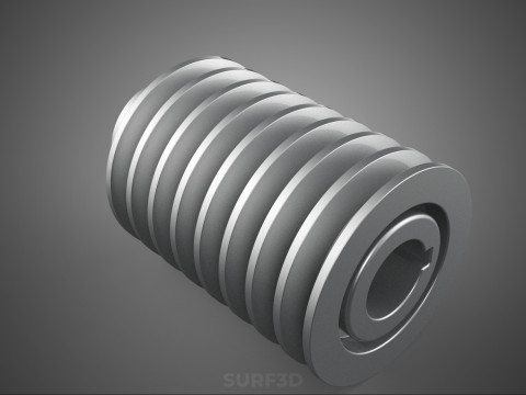 STANDARD 8 EIGHT OCTUPLE GROOVE TRACK PULLEY SHEAVE WHEEL V BELT 3D Model