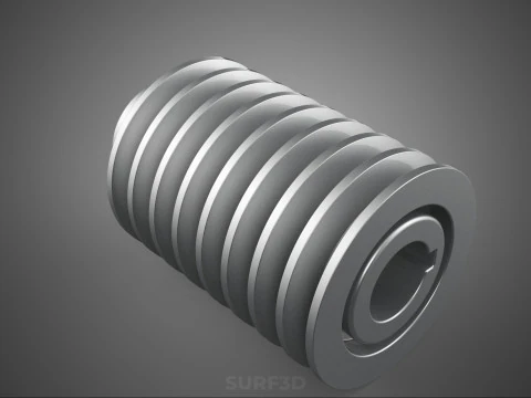 STANDARD 8 EIGHT OCTUPLE GROOVE TRACK PULLEY SHEAVE WHEEL V BELT 3D Model