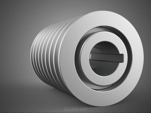STANDARD 8 EIGHT OCTUPLE GROOVE TRACK PULLEY SHEAVE WHEEL V BELT 3D Model