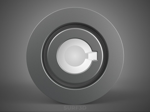 STANDARD 8 EIGHT OCTUPLE GROOVE TRACK PULLEY SHEAVE WHEEL V BELT 3D Model