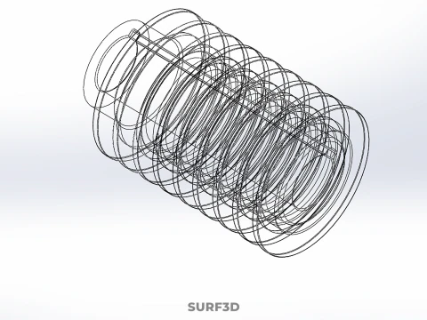 STANDARD 8 EIGHT OCTUPLE GROOVE TRACK PULLEY SHEAVE WHEEL V BELT 3D Model