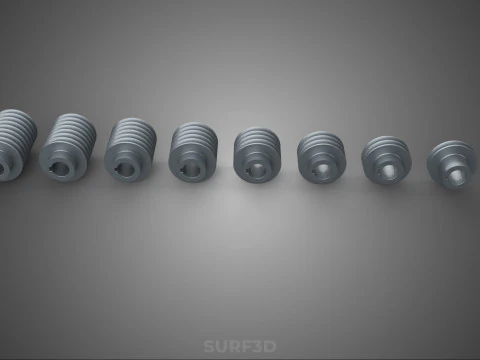 SET STANDARD PULLEY SHEAVE MULTI GROOVE TRACK WHEEL V BELT GEAR 3D Model