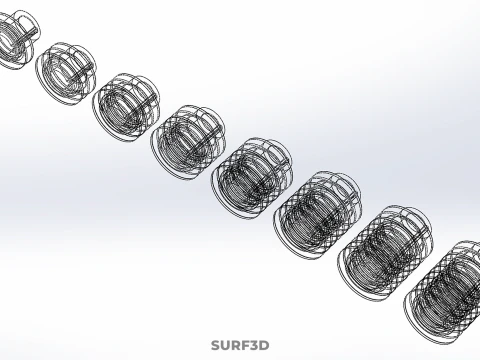 SET STANDARD PULLEY SHEAVE MULTI GROOVE TRACK WHEEL V BELT GEAR 3D Model