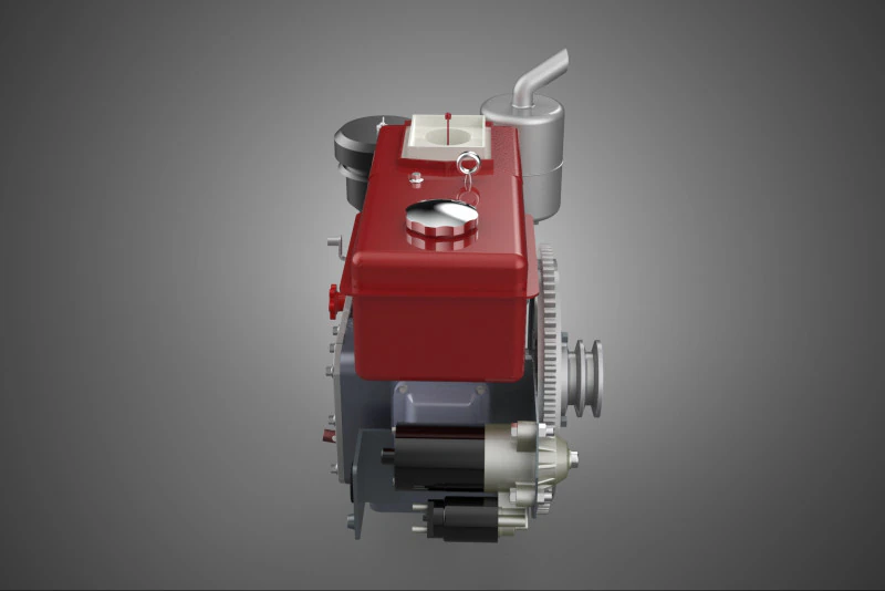 CHINY MAŁY SILNIK WYSOKOPRĘŻNY ELEKTRYCZNY KOŁO ZAMACHOWE SILNIKA SAMOROZRUSZNIKA Model 3D .c4d .max .obj .3ds .fbx .stl .blend 