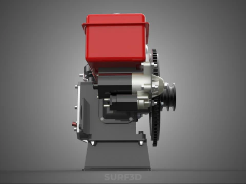 DIESEL ENGINE MACHINE MOTOR VEHICLE DYNAMO ALTERNATOR GENERATOR 3D Model
