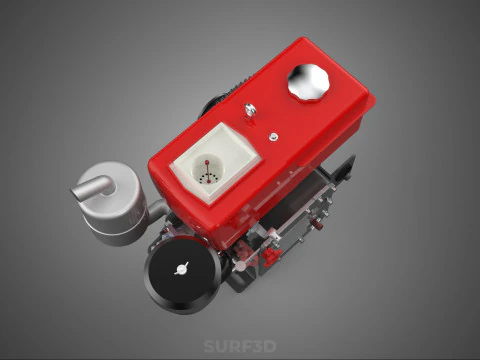 DIESEL ENGINE MACHINE MOTOR VEHICLE DYNAMO ALTERNATOR GENERATOR 3D Model