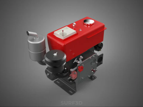 DIESEL ENGINE MACHINE MOTOR VEHICLE DYNAMO ALTERNATOR GENERATOR 3D Model