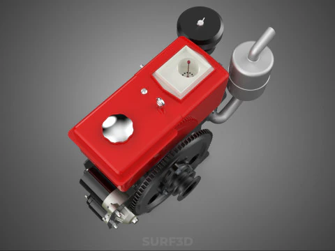 DIESEL ENGINE MACHINE MOTOR VEHICLE DYNAMO ALTERNATOR GENERATOR 3D Model