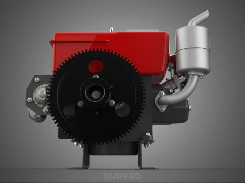 DIESEL ENGINE MACHINE MOTOR VEHICLE DYNAMO ALTERNATOR GENERATOR 3D Model