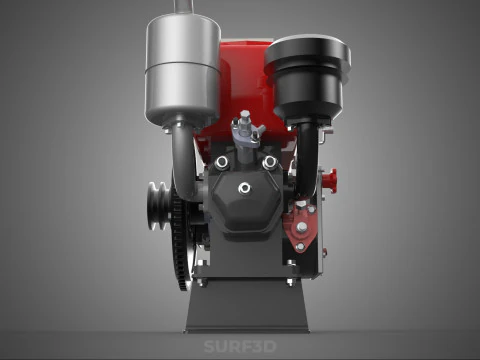 DIESEL ENGINE MACHINE MOTOR VEHICLE DYNAMO ALTERNATOR GENERATOR 3D Model
