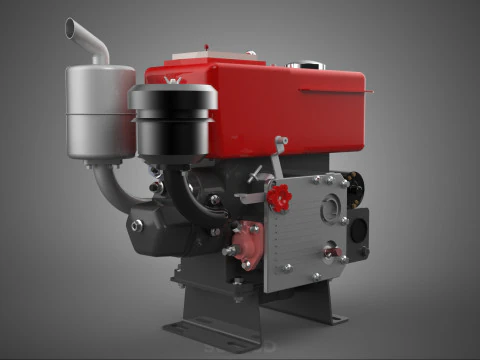 DIESEL ENGINE MACHINE MOTOR VEHICLE DYNAMO ALTERNATOR GENERATOR 3D Model