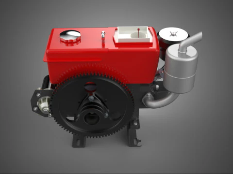 DIESEL ENGINE MACHINE MOTOR VEHICLE DYNAMO ALTERNATOR GENERATOR 3D Model